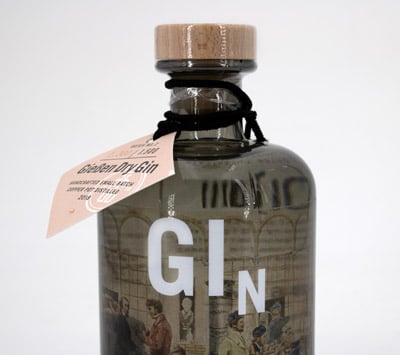 Print-ID Gin-Etikett im Digitaldruck