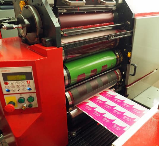Die Verico-Zahara-NWL-Druckplatte im Einsatz in einer der Codimag-Viva-Aniflo-420-Druckmaschinen bei der Etikettenfabrik Küchler 