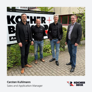 V.l.: Daniel Frank, Carsten Kuhlmann, Lars Beck und Nicolas Kirste (Quelle: Kocher+Beck)