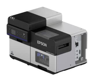 Der neue Epson-Farbetikettendrucker ColorWorks C8000 stellt qualitativ hochwertige Etiketten in hoher Geschwindigkeit her (Quelle: Epson)
