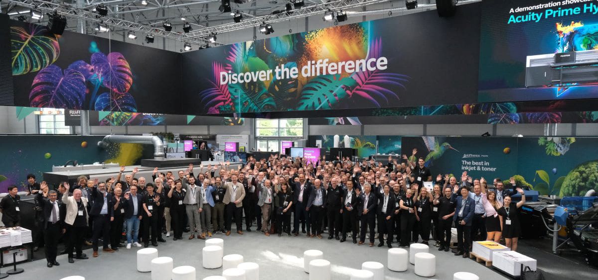 Für das Fujifilm-Team war die drupa 2024 ein voller Erfolg (Quelle: Fujifilm)