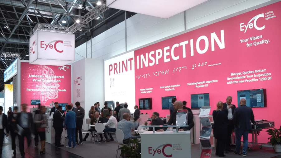 EyeC konnte die drupa 2024 erfolgreich abschließen und zeigte zahlreiche neue Produkte (Quelle: EyeC)