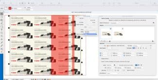 Der Indikator für defekte Druckköpfe von Hybrid hebt betroffene Ausschießbereiche hervor und bietet durch die nahtlose Integration mit der Labelstream-Druckmaschine eine hochmoderne Qualitätskontrolle (Quelle: Hybrid Software)