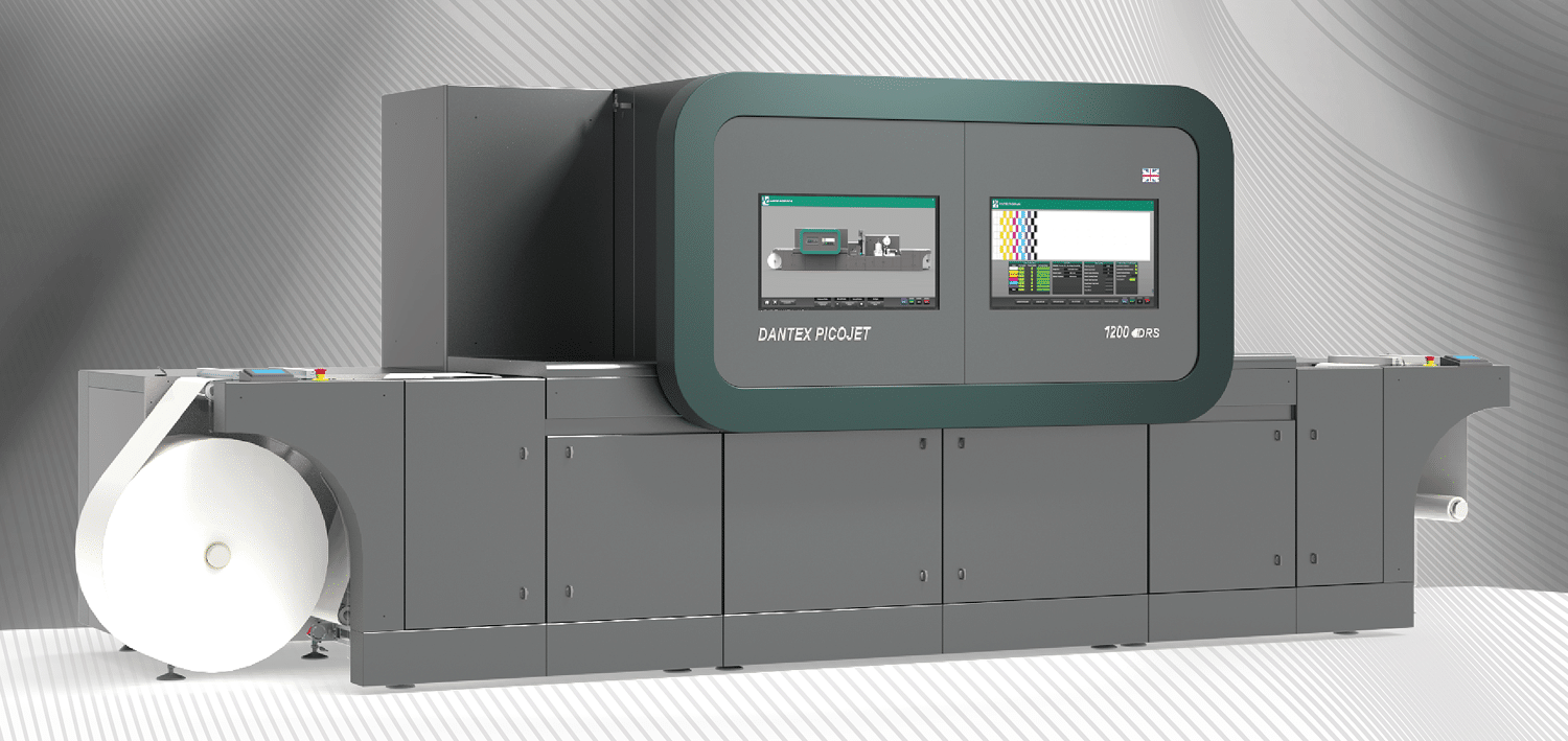 Dantex zeigt eine maßstabsgetreue Abbildung der PicoJet-Digitaldruckmaschine (Quelle: Dantex)