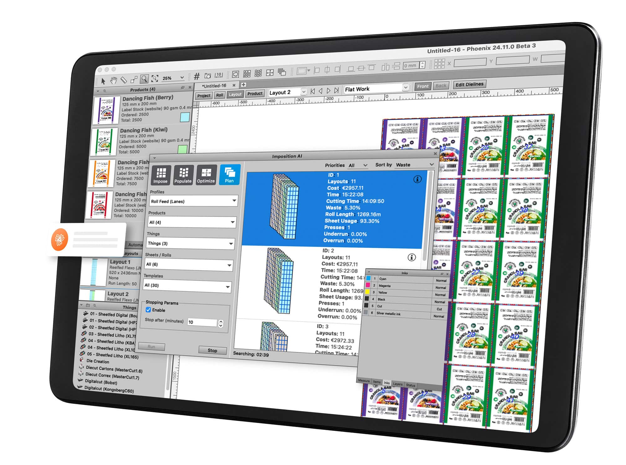 Mit der neuen KI-unterstützten Produktionssoftware von Esko lassen sich Aufgaben vereinfachen und optimieren (Quelle: Esko)