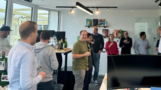 Launchparty zum Onlinestart im Büro in Grevenmacher (Quelle: pouches.com)