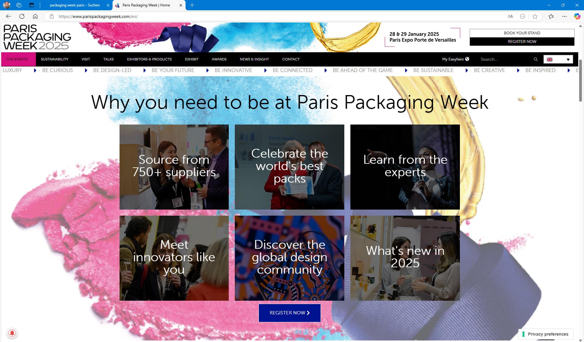 Screenshot Paris Packaging Week