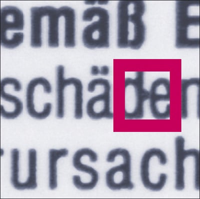 Fehler im Druckbild - Fleck
