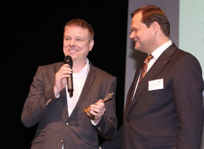 Der alte und der neue Vorsitzende des VskE: (l.) Manuel Heidbrink, Geschäftsführender Gesellschafter, orgakett GmbH und Robert Mägerlein, Geschäftsführer MC Line,