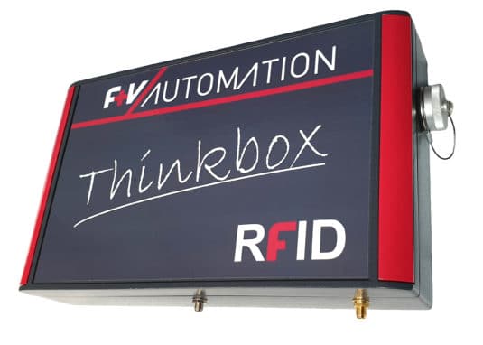 Die ThinkBox RFID von F+V Automation. Darin ist die gesamte Technik enthalten