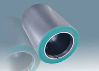 Leitender Drucksleeve mit neuem Oberflächenfinishing, Schutzmetallring mit Nut und "Green Bumper" (Quelle: Dantex)