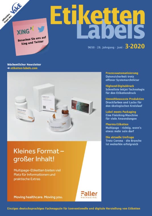Die aktuelle Ausgabe 3/2020 der Etiketten-Labels ist auf dem Markt