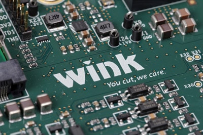 Nahaufnahme der speziell entwickelten Steuerplatine (Quelle: Wink)